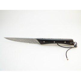 Couteau Droit lame Damas Ebene