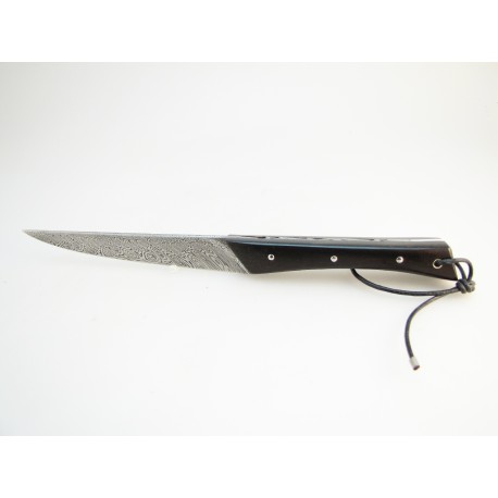 Couteau Droit lame Damas Ebene